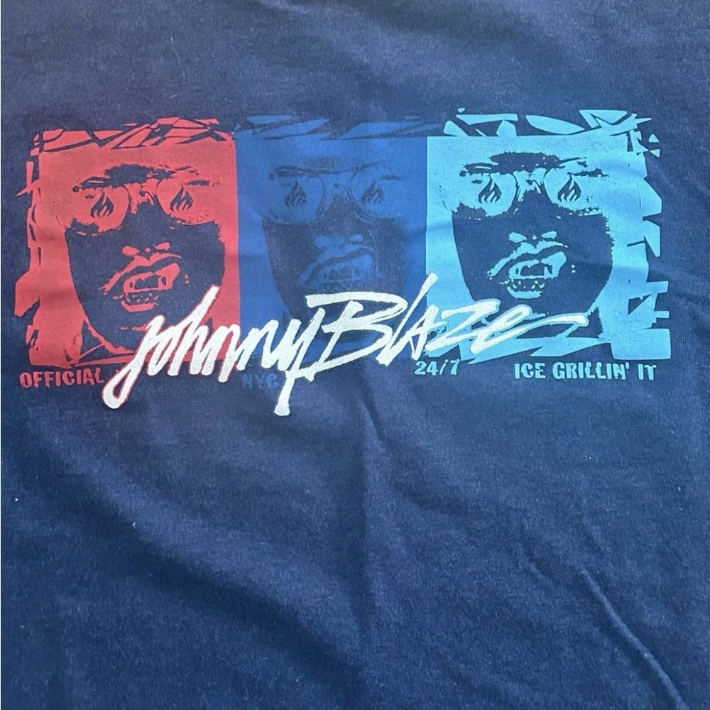 Vintage Johnny Blaze NYC Graphic Tee XL – Ice Grillin’ 90s Hip Hop Streetwear - Picture 2 of 6